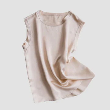 Griseldis - Ärmelloses Seidensatin-Top