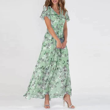 Anabelle - Langes Sommerkleid mit Blumenmuster
