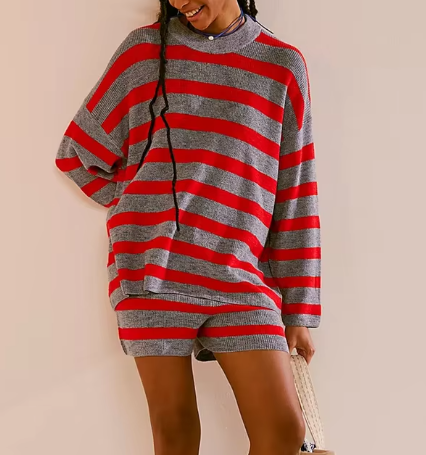 Wylica - Damen 2 Stück Casual Y 2K Kintted Set