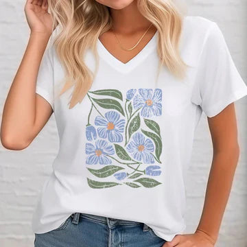 Prisca - Frauen Vintage Floral Hemden