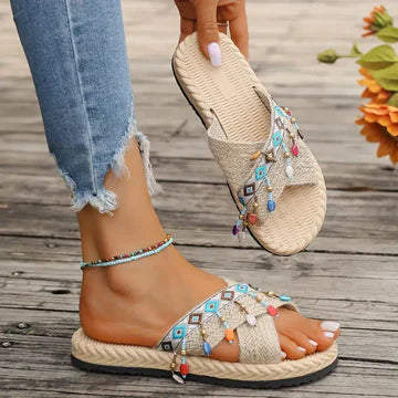 Iliana - Geflochtene Crisscross-Sandalen für Frauen
