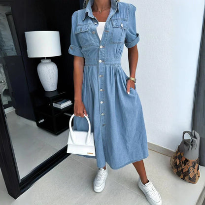 Lara – Jeans-Midikleid