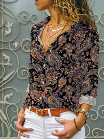 Elara - Top mit Paisleymuster