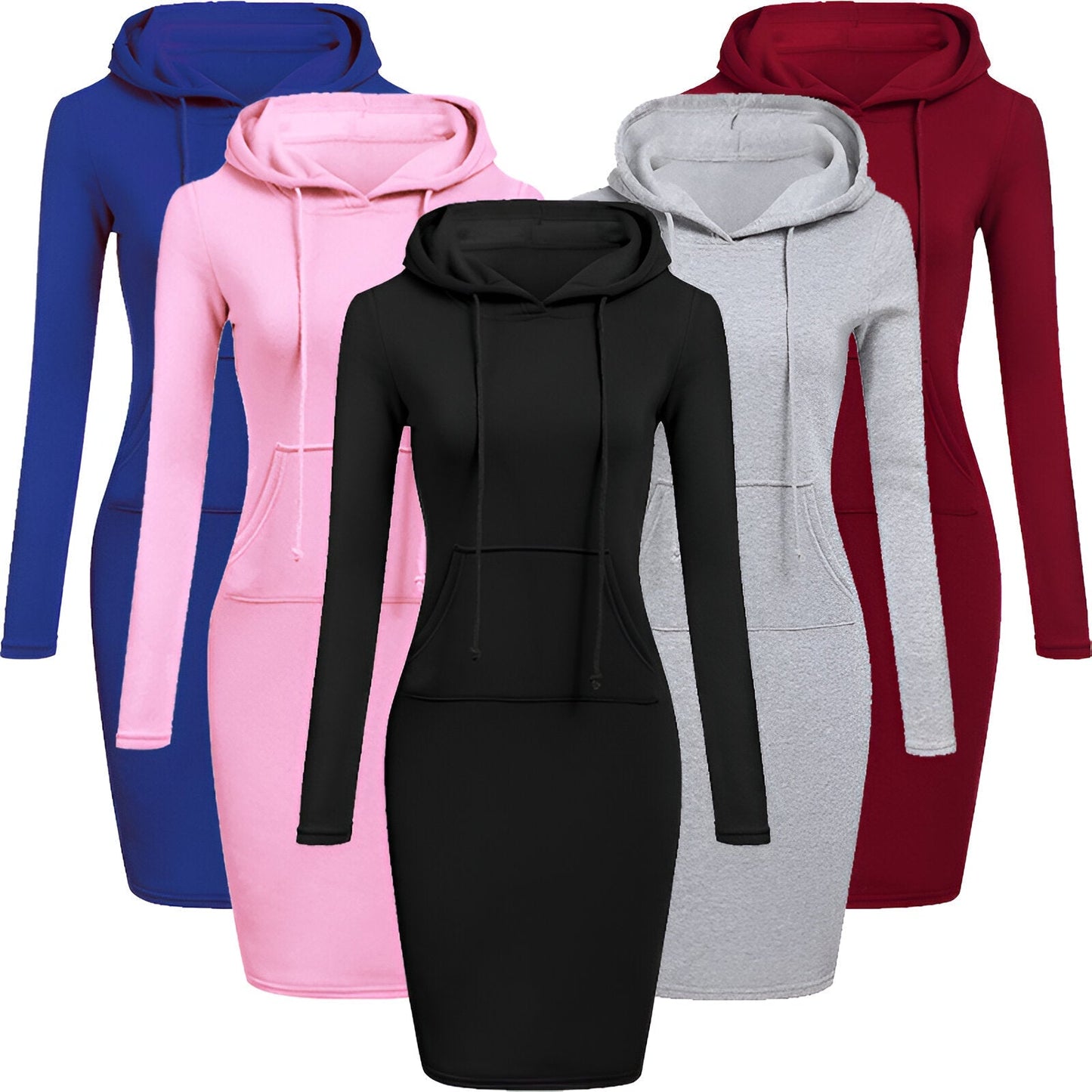 Leonie | Gemütliches & Schickes Kapuzen-Sweatshirt-Kleid für den Herbst