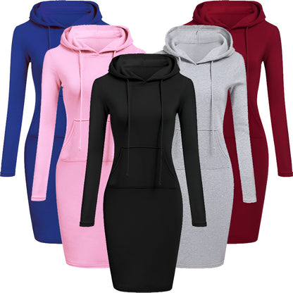 Leonie | Gemütliches & Schickes Kapuzen-Sweatshirt-Kleid für den Herbst