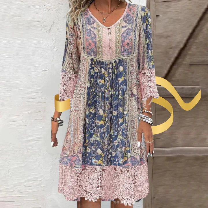 Leonie - Spitzenkleid mit Vintage-Muster