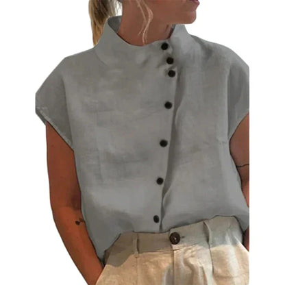 Oja - Elegante Bluse mit Stehkragen für Frauen
