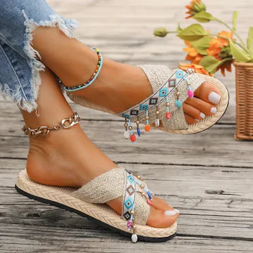 Iliana - Geflochtene Crisscross-Sandalen für Frauen