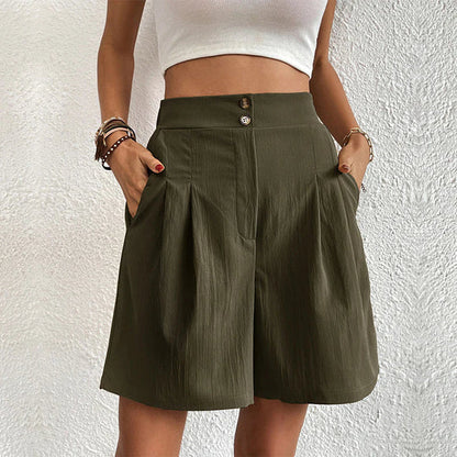 Simone - Hochtaillierte Shorts Mit Weitem Bein