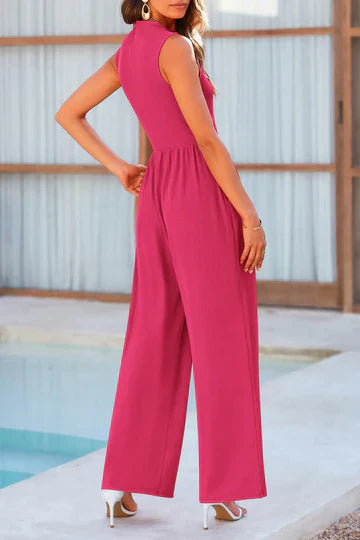 Nancy - Jumpsuit mit Rundhalsausschnitt