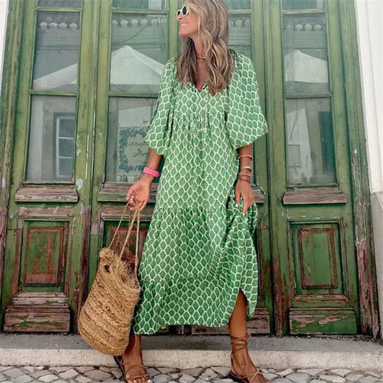 Theresa - Boho Langes Kleid