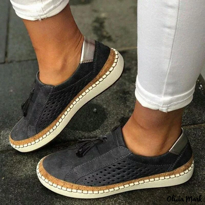 Loafers mit Quasten : stilvolle lässige Slip-ons mit niedrigem Absatz