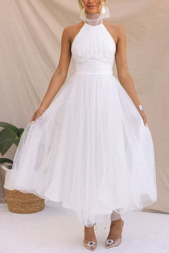 Bertha - Elegantes Rückenfreies Trägerkleid
