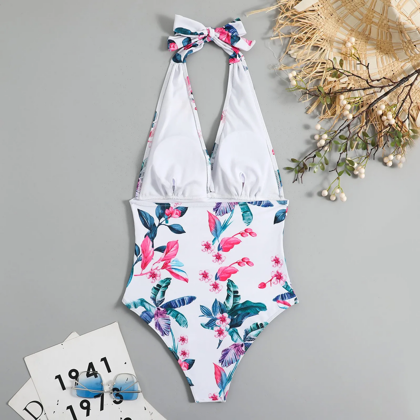 Dames - Bikini Badpak Split Effen Kleur Cross Stropdas