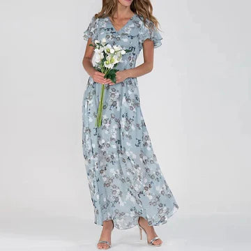 Anabelle - Langes Sommerkleid mit Blumenmuster