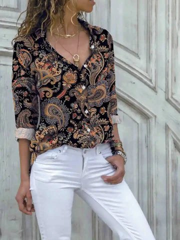 Elara - Top mit Paisleymuster