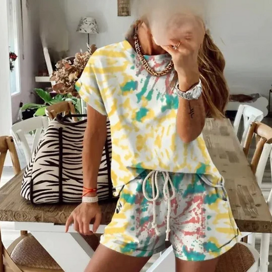 Evelyn - Tie Dye 2 Stück Outfit Sets Für Frauen