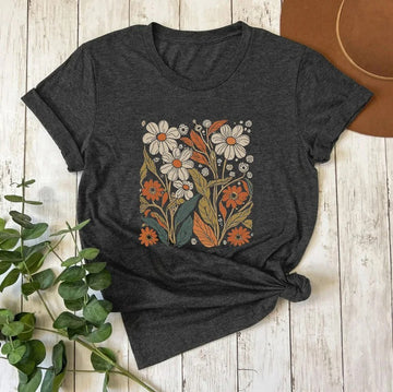 Seraphina - Frauen Vintage Wildflower Shirt