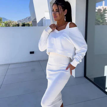 Alexia - Lässiges Sweatshirt und Kleid Set
