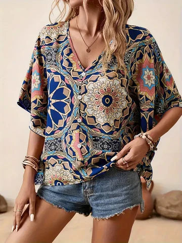 Carina - Bluse mit floralem Muster