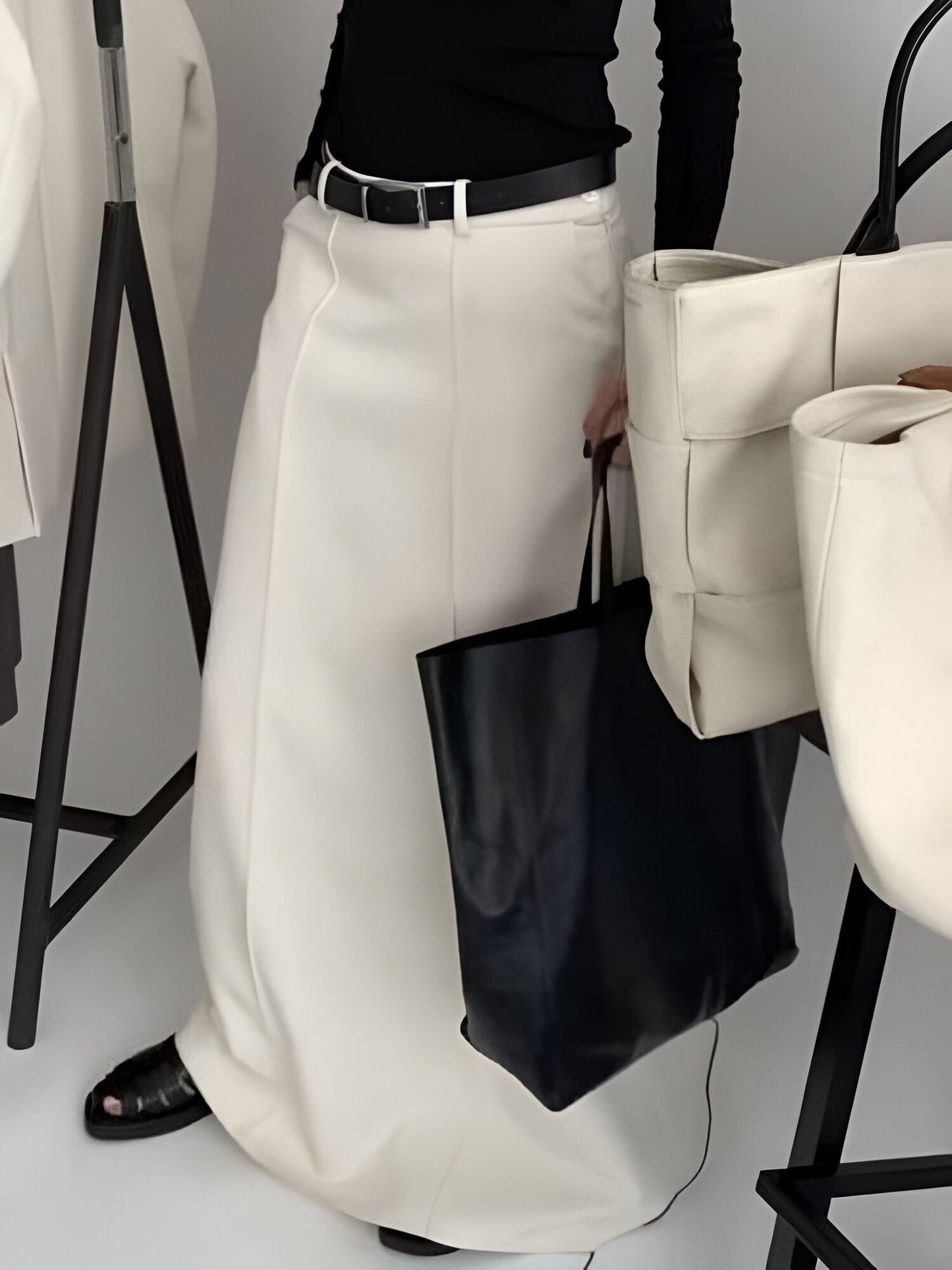 Manuela | Büro Lady Formeller Langer Rock mit hoher Taille für Frauen