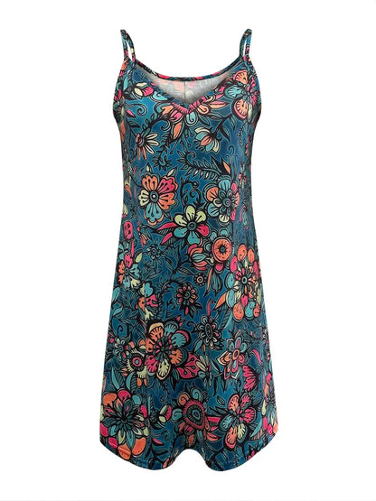Hana – Ärmelloses Cami-Sommerkleid mit Blumendruck