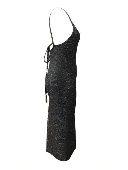 Eglantine | Schimmerndes Cami Kleid mit Schlitzsaum