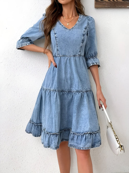Faustina | Elegantes Sommer-Denim-Kleid
