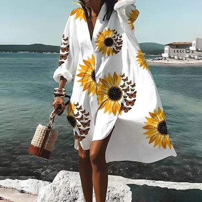 Era - Unique Print Knielanges Kleid