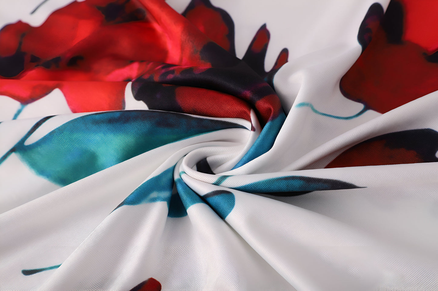 Abrielle | Elegantes Blumen Color-Block Kleid