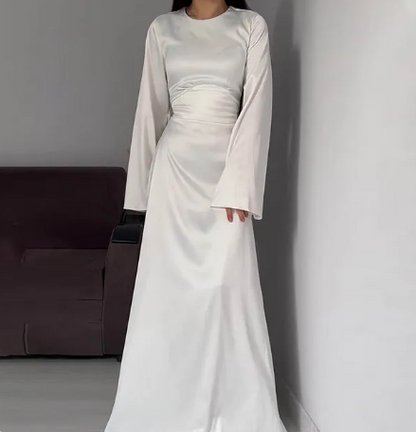 Irma - 2024 Damen Satin Lange Kleider Sexy Spitze