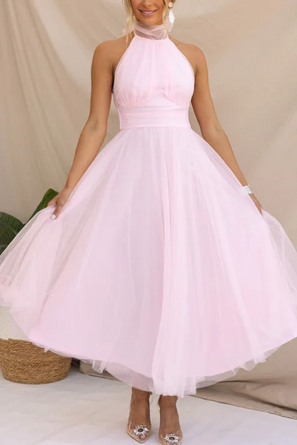 Bertha - Elegantes Rückenfreies Trägerkleid