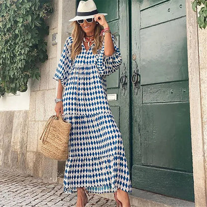 Theresa - Boho Langes Kleid