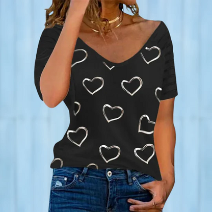 Agnes - Shirt Mit Herzdruck