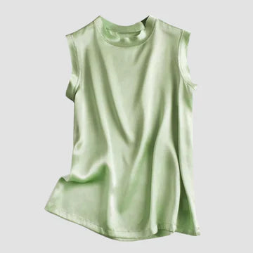 Griseldis - Ärmelloses Seidensatin-Top