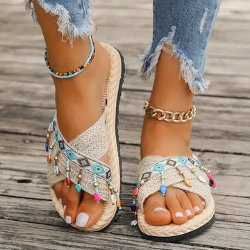 Iliana - Geflochtene Crisscross-Sandalen für Frauen