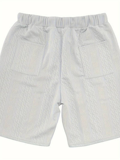 Strickoberteil mit V-Ausschnitt und passender Shorts - Johann