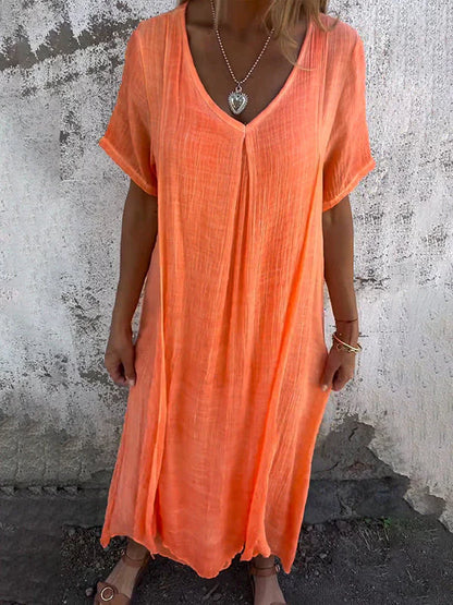 Fern - Baumwoll-Leinen-Kleid
