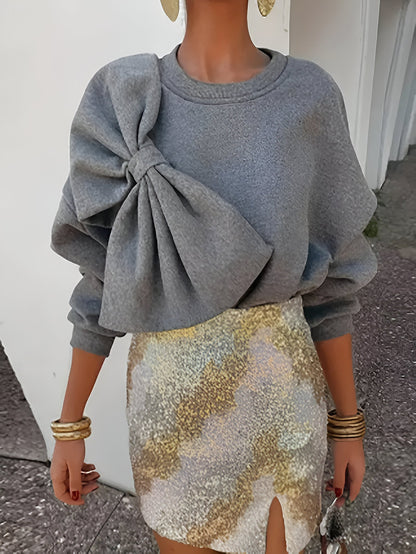 Delfine | Stylisches Sweatshirt mit großer Schleife