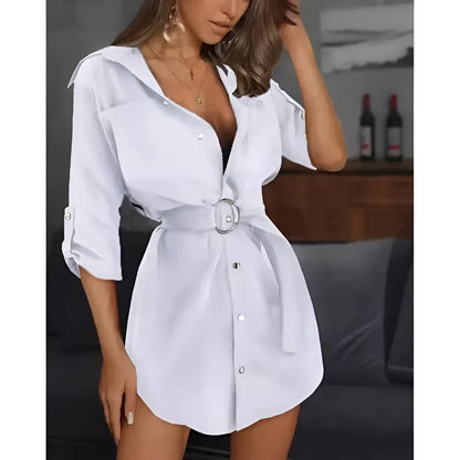 Ladina | Stylisches Lace-Up Shirtkleid