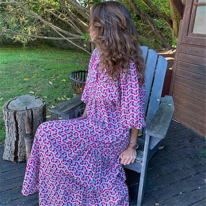 Theresa - Boho Langes Kleid
