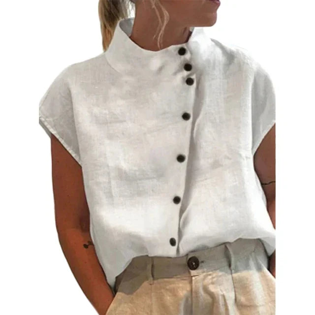 Oja - Elegante Bluse mit Stehkragen für Frauen