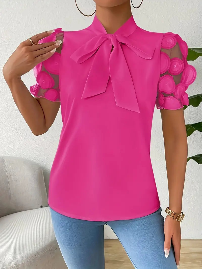 Felicia | Elegante Bluse mit Schleifenkragen für Damen