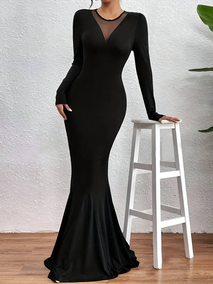 Federica | Elegantes Langärmeliges Mermaid-Maxikleid