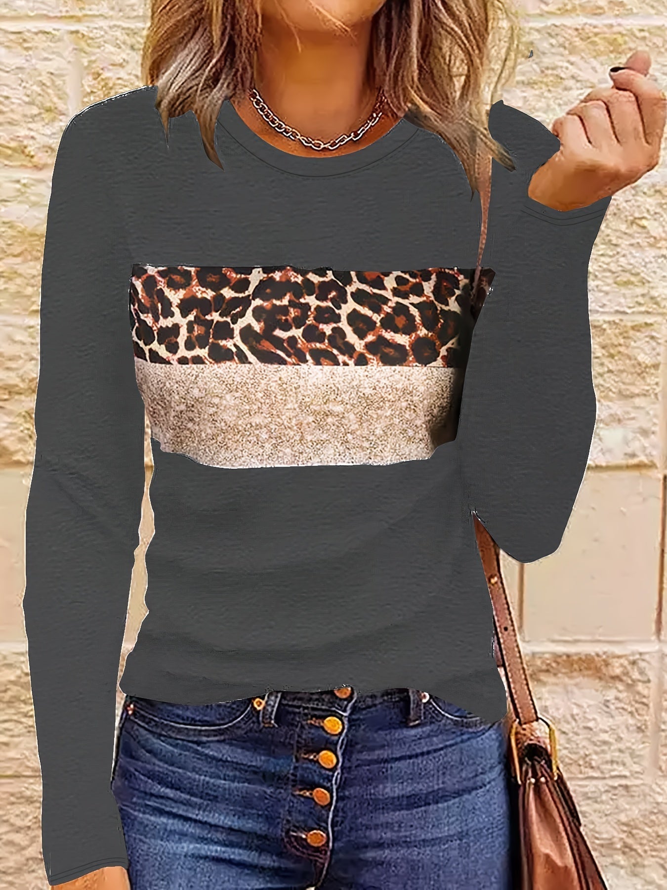 Lada | Das Schicke Leopard-Print Langarmshirt