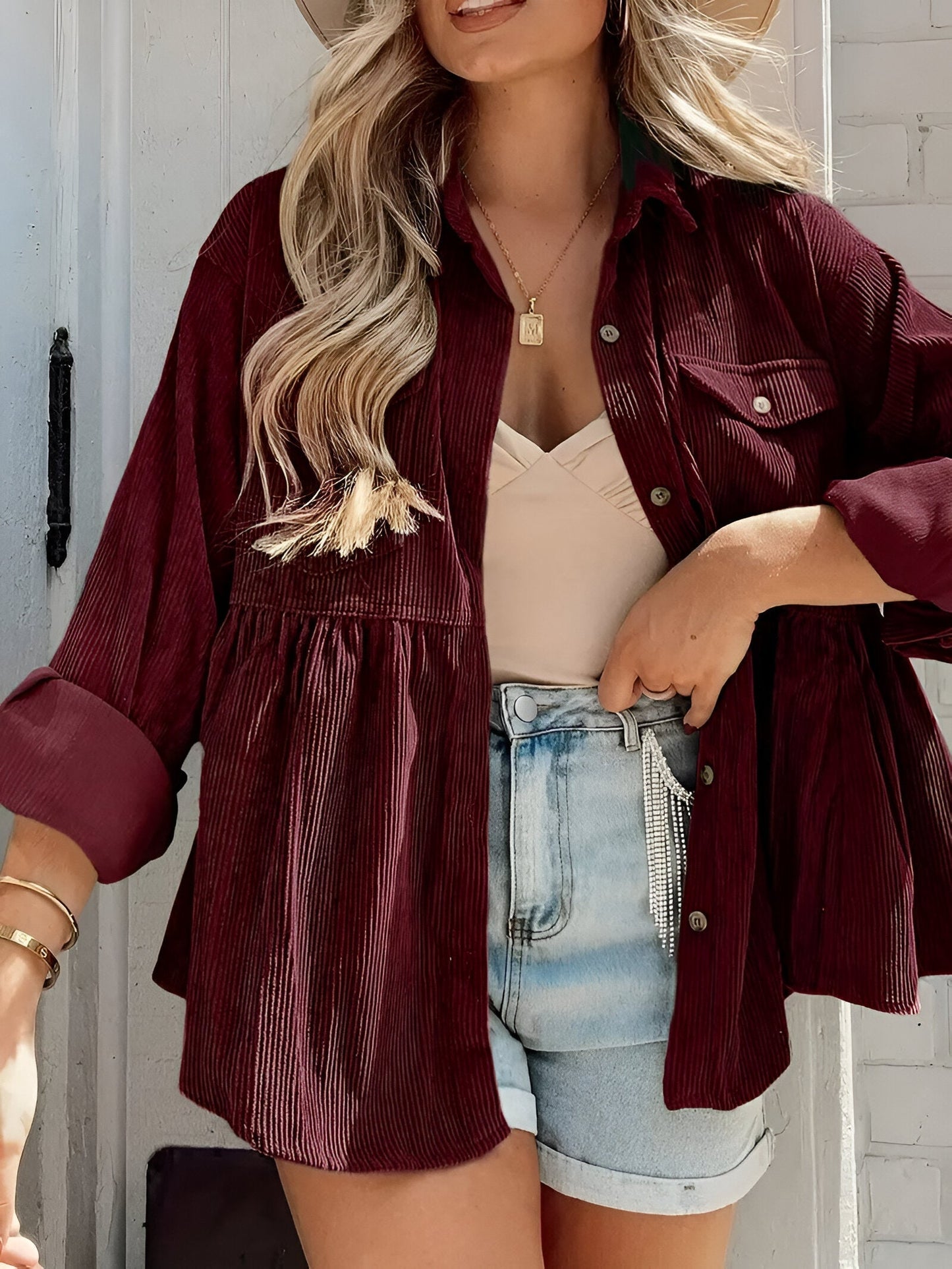 Ottilie | Lässige Button-Down Bluse mit Schlagärmeln