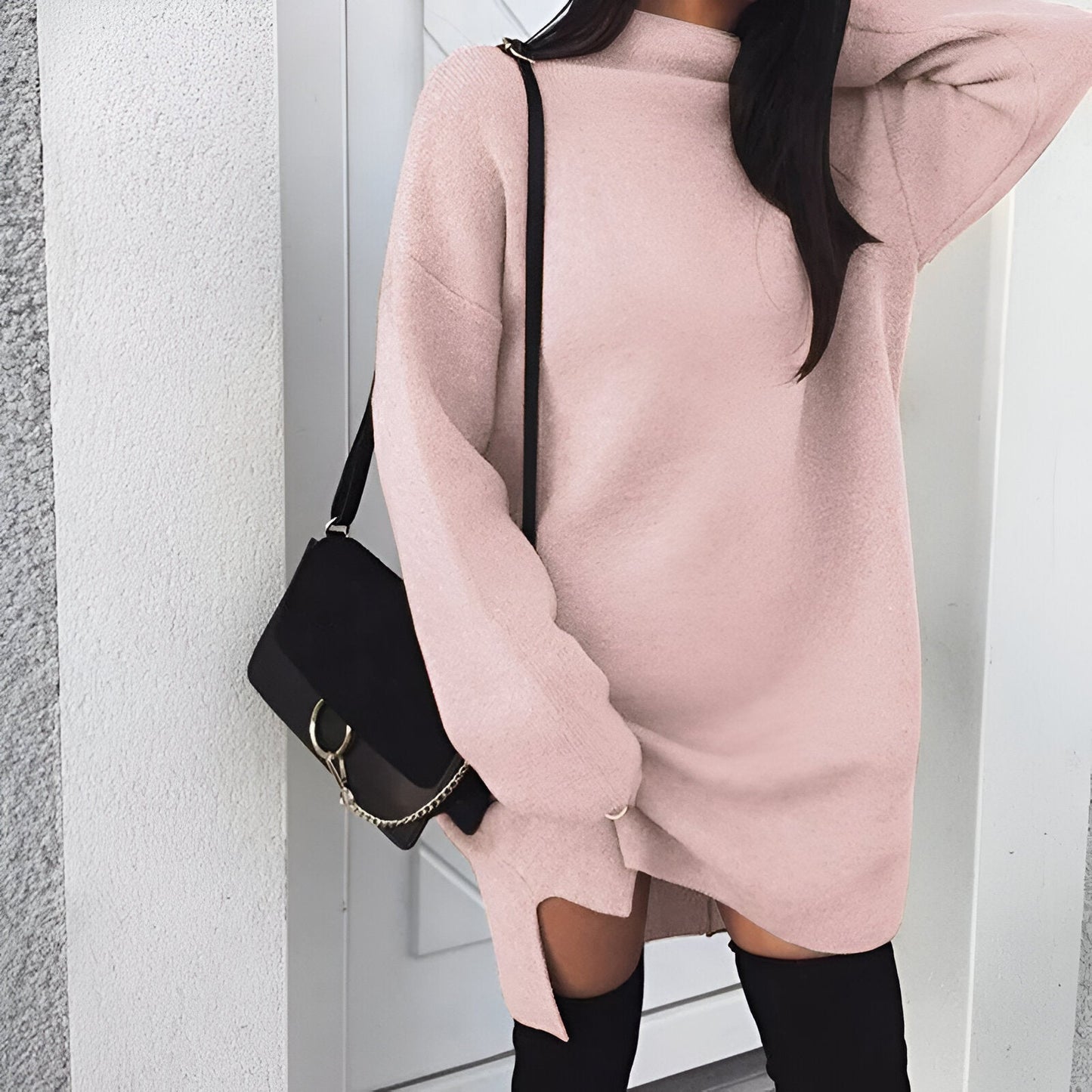 Filipa | 2024 Herbst Oversized Rollkragenkleid