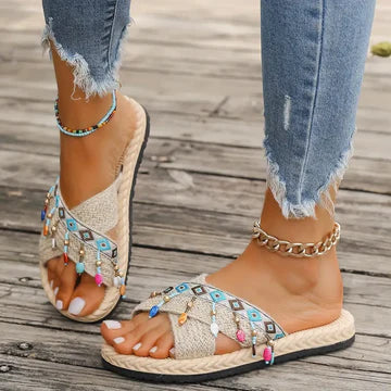 Iliana - Geflochtene Crisscross-Sandalen für Frauen