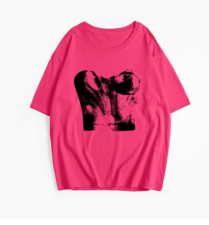 Dorothea - Hirsionsan Harajuku T-Shirt mit Grafikdruck