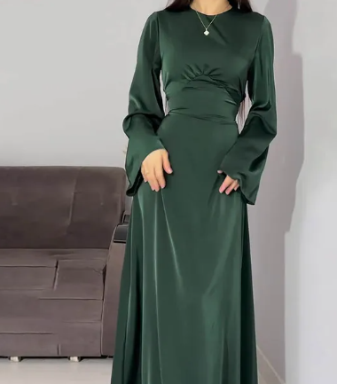 Irma - 2024 Damen Satin Lange Kleider Sexy Spitze